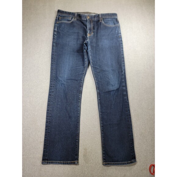 Ag Adriano Goldschmied Other - Adriano Goldschmied AG Jeans  Mens 38 36x32 Slim Straight Dark Blue Stretch USA